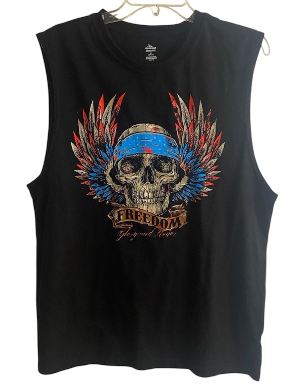 Way To Celebrate Black Skull Tank Top Medium